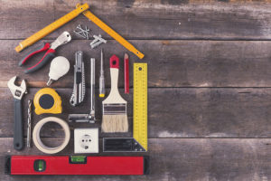 Home image built from home improvement tools from a home improvement company in Springfield, Illinois.