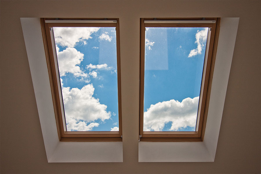 View of a skylight from indoors that was installed by the leading home improvement company in Springfield, IL.